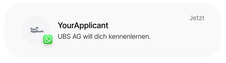 Benachrichtigung: UBS AG will dich kennenlernen